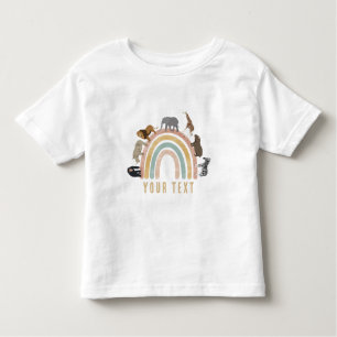 Rainbow Jungle Animals  Toddler T-Shirt