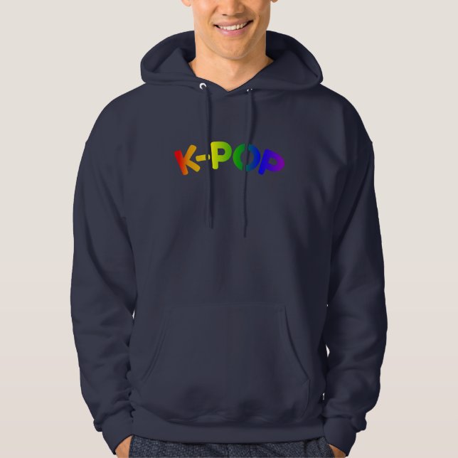 Rainbow K-Pop Men's Hoodie (Front)
