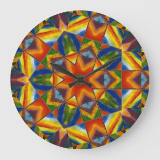 Rainbow Kalaidoscope Large Clock