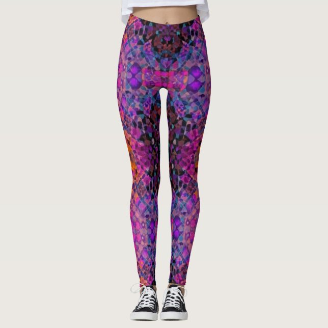 rainbow kaleidoscope leggings (Front)