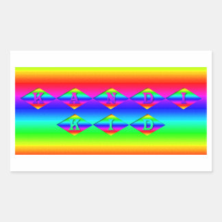 Rainbow Kandi Kid Rectangular Sticker