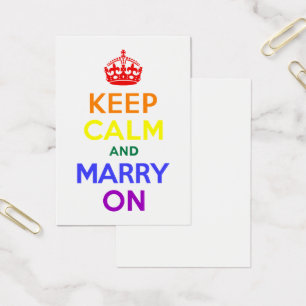 Rainbow Keep Calm and Marry On