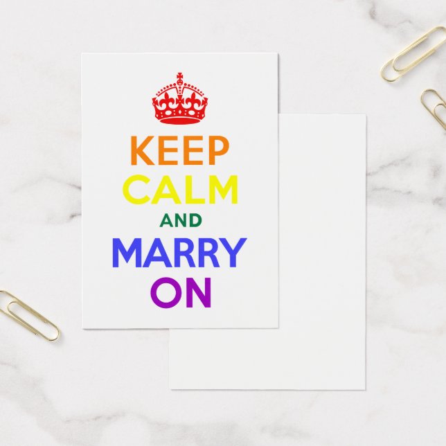 Rainbow Keep Calm and Marry On (Office)