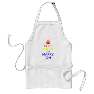 Rainbow Keep Calm and Marry On Standard Apron