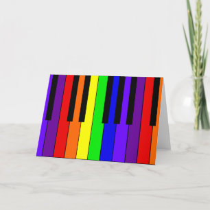Rainbow Keyboard Card