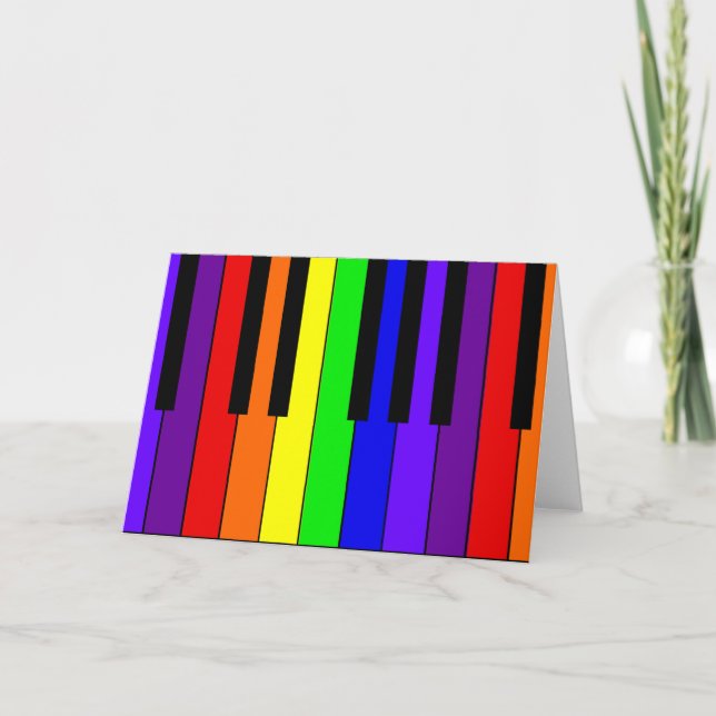 Rainbow Keyboard Card (Front)