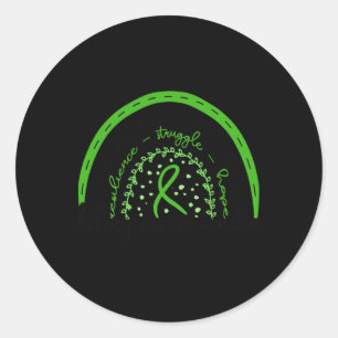 Rainbow Kidney Disease Warrior Classic Round Sticker