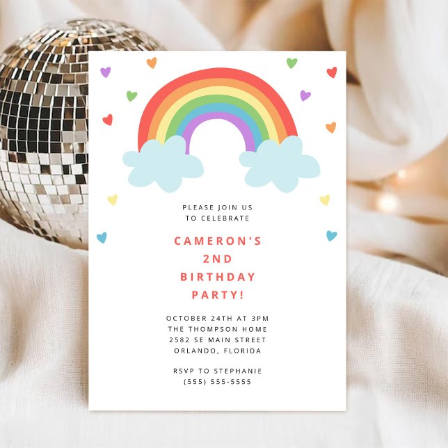 Rainbow Kids Birthday Invitation (Creator Uploaded)