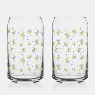 rainbow kids dog puppy polka dot bright fun colour can glass