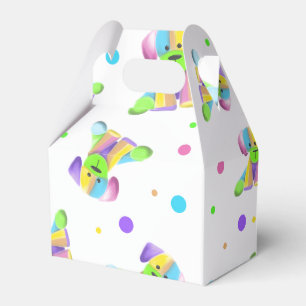 rainbow kids dog puppy polka dot bright fun colour favour box