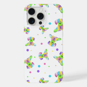 rainbow kids dog puppy polka dot bright fun colour iPhone 15 pro max case