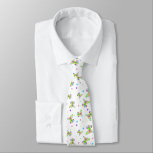 rainbow kids dog puppy polka dot bright fun colour tie