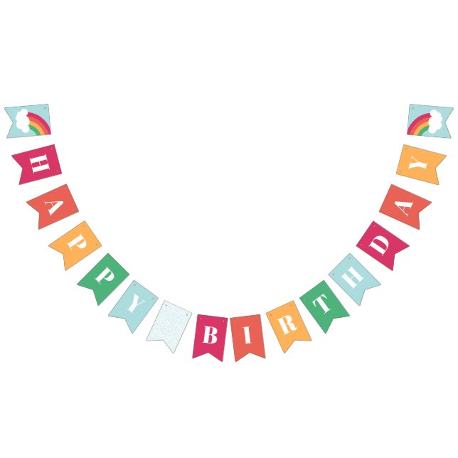 Rainbow Kids Happy Birthday Bunting (All)