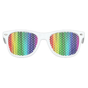 Rainbow Kids Party Shades, White Kids Sunglasses