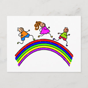 Rainbow Kids Postcard
