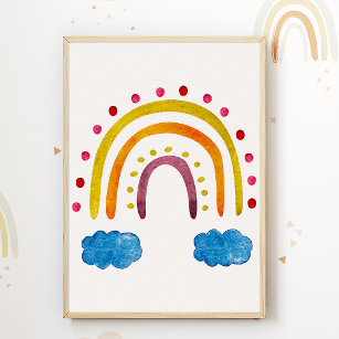 Rainbow Kids Room Poster Cute Nursery Print