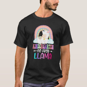 Rainbow Kindergarten No Prob Llama 100th Day of Sc T-Shirt