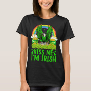 Rainbow Kiss Me I'm Irish Bald Eagle Bird St Patri T-Shirt
