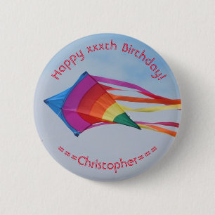 Rainbow Kite 6 Cm Round Badge