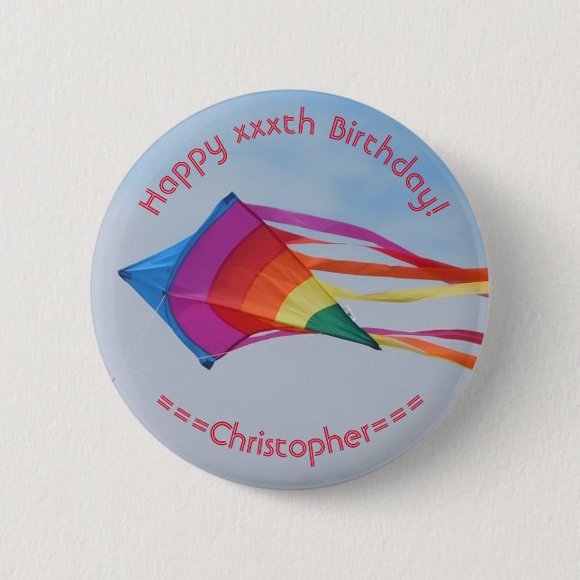 Rainbow Kite 6 Cm Round Badge (Front)