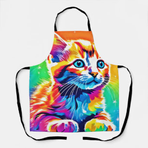 Rainbow Kitten Dreams Apron