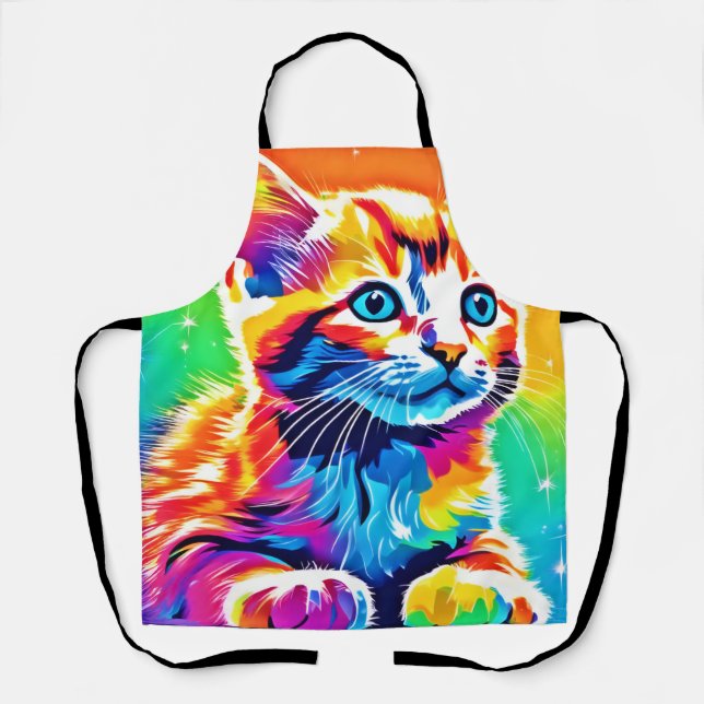 Rainbow Kitten Dreams Apron (Front)