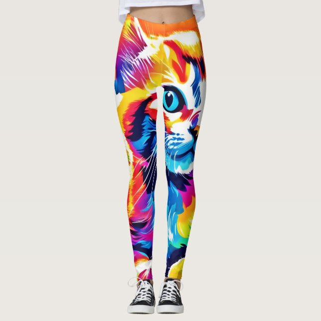 Rainbow Kitten Dreams Leggings (Front)