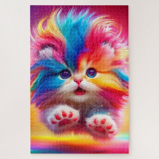 Rainbow Kitten Jigsaw Puzzle (Vertical)