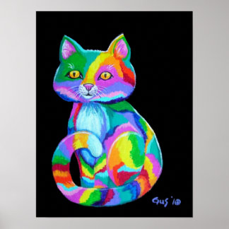 Rainbow Kitten Poster