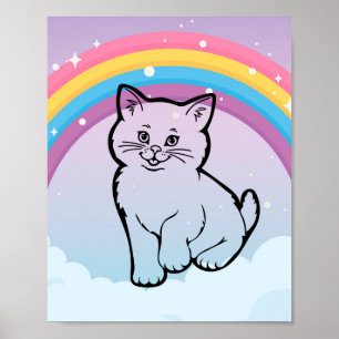 rainbow kitten poster