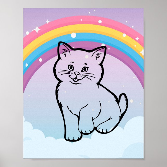 rainbow kitten poster (Front)