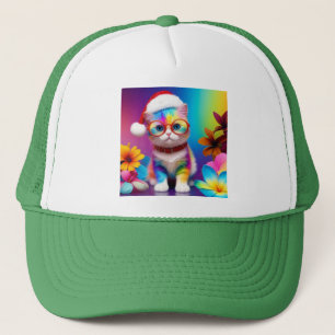 Rainbow Kitten Santa Claus-57357 Trucker Hat