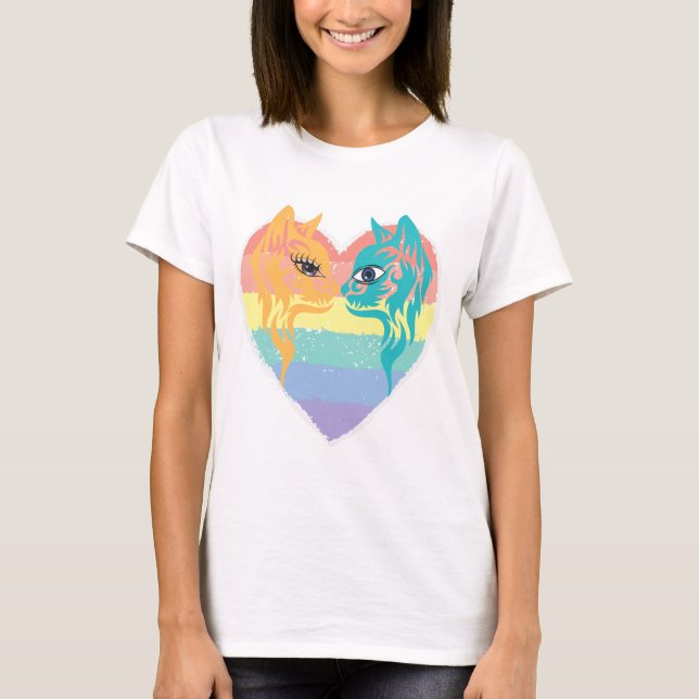 Rainbow Kitten Surprise, Personal Cat Servant T-Shirt (Front)