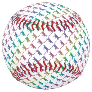 Rainbow Kitty Cats Custom Colour Softball