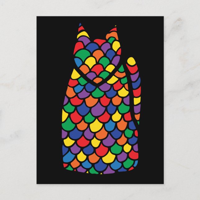 Rainbow Kitty postcard (Front)