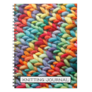 Rainbow Knitting Fabric Notebook