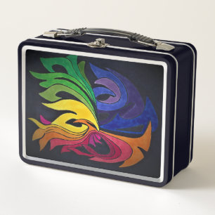rainbow knott metal lunch box