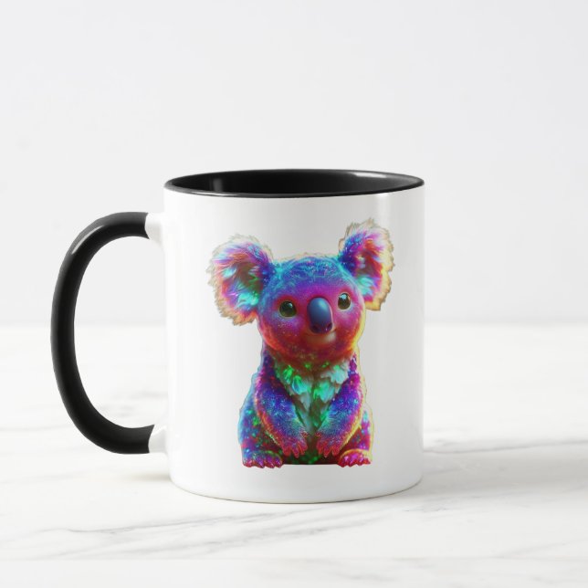 Rainbow Koala Fantasy Art Mug (Left)