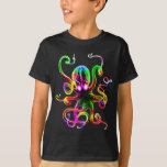 Rainbow Kraken Glow T-Shirt<br><div class="desc">Octopus Rainbow is a digital painting. Alternate version of Rainbow Kraken. Collaborative Art Piece between Hilary Christensen and David Peng About the Art: I wondered what it would look like if you mixed an octopus with a deep sea bio-luminescent jelly. I had a lot of fun with this one. I...</div>