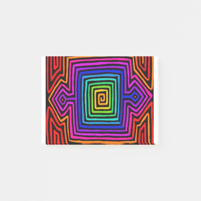 Rainbow Kuna Indian Mola Post-it Notes (Front)