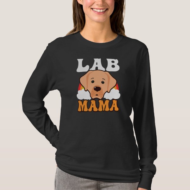 Rainbow Lab Mama Lab Mum T-Shirt (Front)
