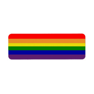 Rainbow Label Return Address Label