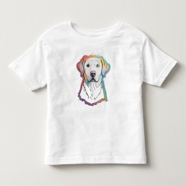 Rainbow Labrador toddler T-Shirt (Front)