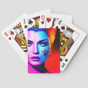 Rainbow Lady Playing Cards