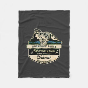 RAINBOW LAKE FISHERMAN'S PARK - FISHING LOVER FLEECE BLANKET