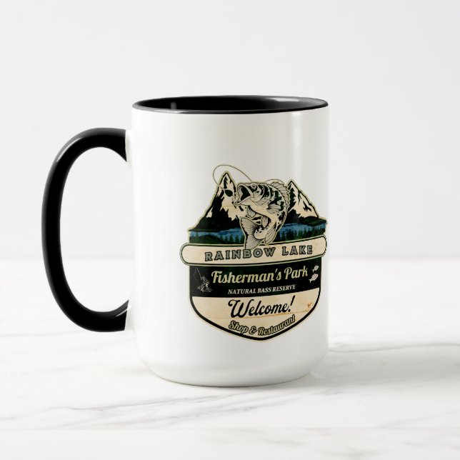 RAINBOW LAKE FISHERMAN'S PARK - FISHING LOVER MUG (Left)