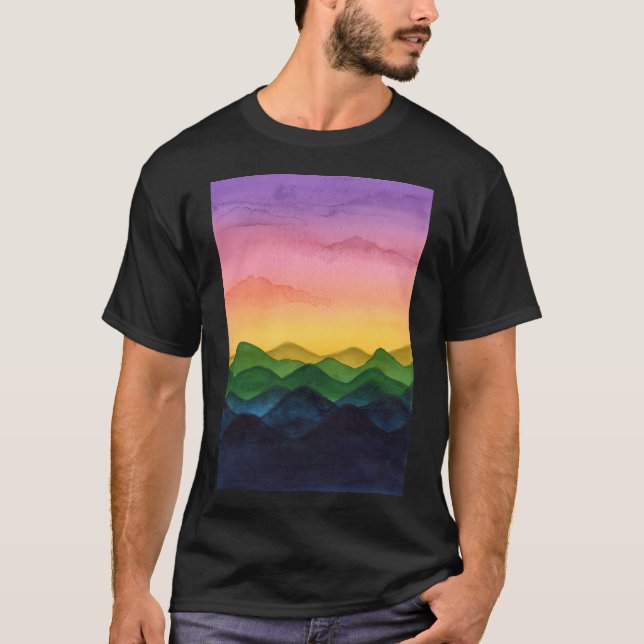 Rainbow Landscape Scene Active T-Shirt (Front)