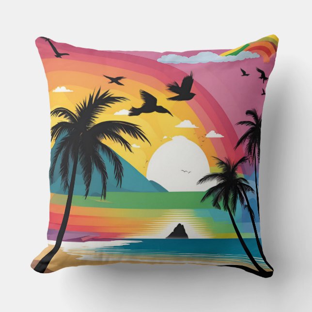 Rainbow Large Cushion (Front)