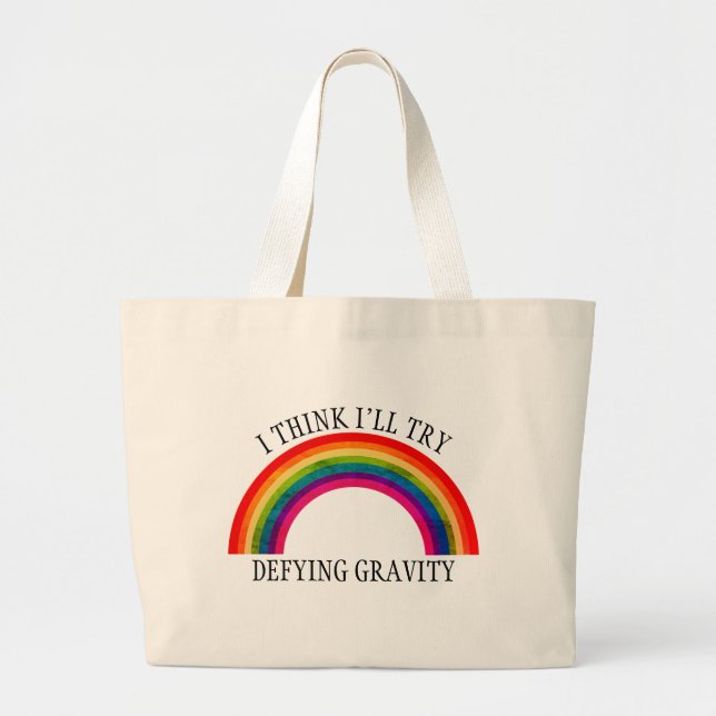 Rainbow  large tote bag (Front)