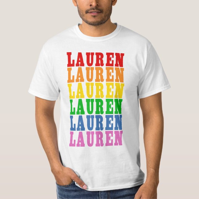 Rainbow Lauren T-Shirt (Front)